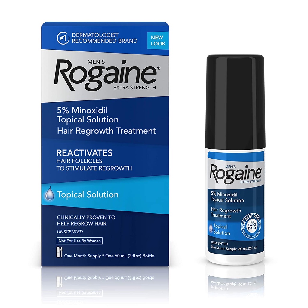 Dung Dịch mọc râu, tóc nam Rogaine 5% Minoxidil Extra Strength 60ml