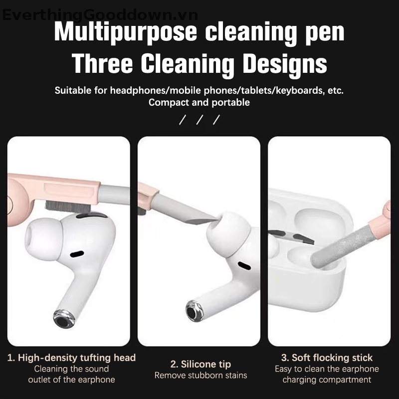 Set 1 Bộ Bàn Chải Làm Sạch Bụi Bàn Phím Máy Tính 7 Trong 1 Everthingooddown