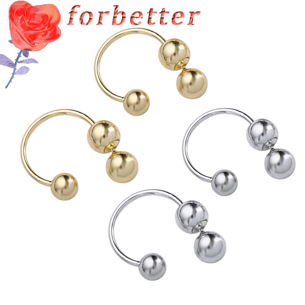 Bông Tai Hạt Tròn Thời Trang Dành Cho Nữ|Khuyên Tai Hình Chữ C Màu Sắc Phong Cách Hip Hop Hàn Quốc