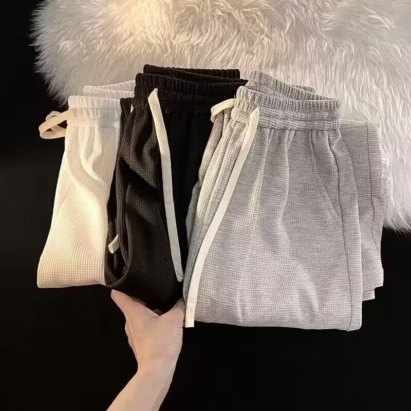 Quần Dài Mỏng Ống Rộng Phong Cách Harajuku vintage Thời Trang Xuân Hè Cho Nam Và Nữ