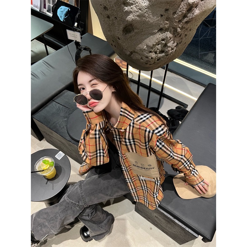 B &amp; U &amp; R &amp; FW Áo Sơ Mi Tay Dài Kẻ Sọc Giản Dị Mới Dành Cho Cặp Đôi