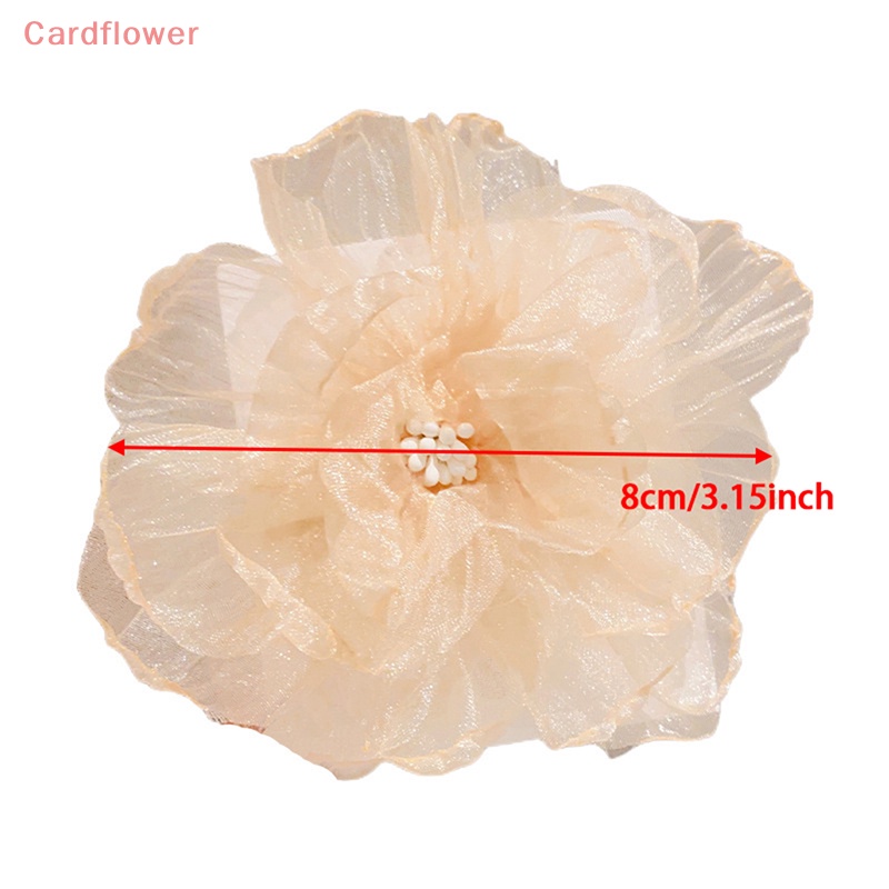 < Cardflower > Kẹp Tóc Mỏ Vịt Đính Hoa Phối Lưới Phong Cách Công Chúa Ngọt Ngào Dễ Thương Cho Bé Gái