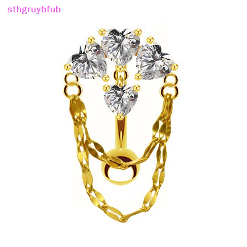 Khuyên RốN HìNh Tim BằNg ThéP Không Gỉ ĐíNh Đá Xinh XắN