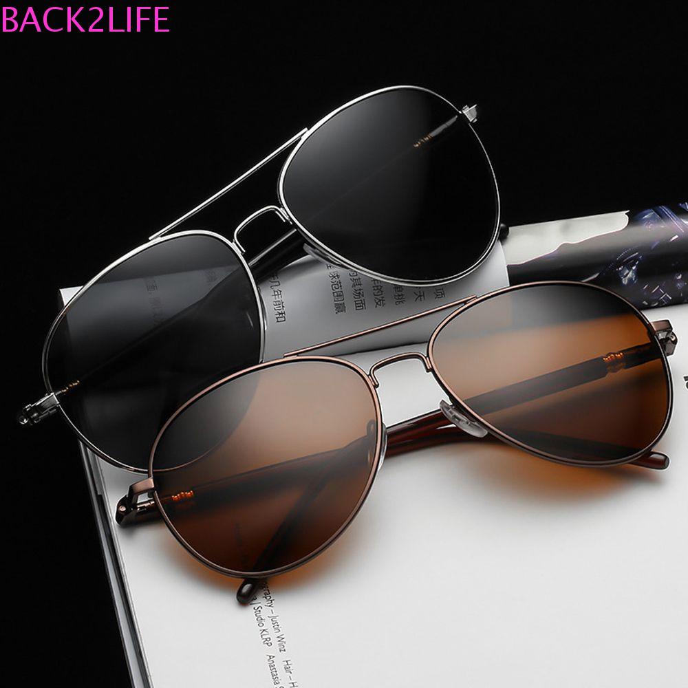 Kính Mát Phân Cực Gọng Kim Loại Phong Cách Vintage Cho Nam BACK2LIFE