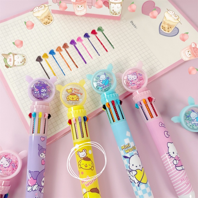 SANRIO Bút Chì Vẽ Kuromi Đa Năng Nhiều Màu Sắc Dành Cho Học Sinh