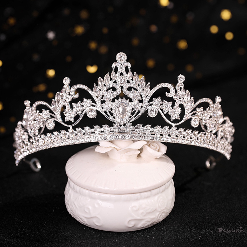 Băng Đô Kim Loại Hình Vương Miện Đính Đá Lấp Lánh