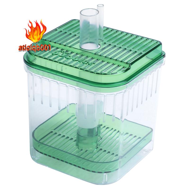 Bộ lọc bể cá vuông bằng nhựa Hộp dưới cùng Màu xanh lá cây trong suốt