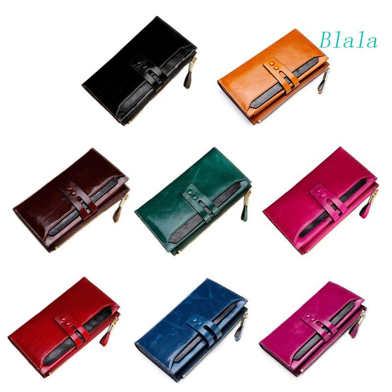 Ví Da Cầm Tay Dáng Dài Có Ngăn Đựng Thẻ Tiện Dụng Cho Nữ