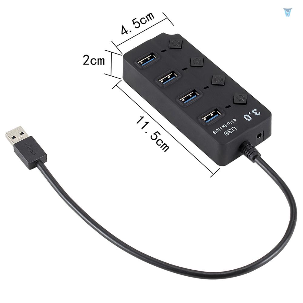 Bộ Chia 4 Cổng USB 3.0 Tốc Độ Cao 5Gbps Đa Cổng USB Cho Máy Tính