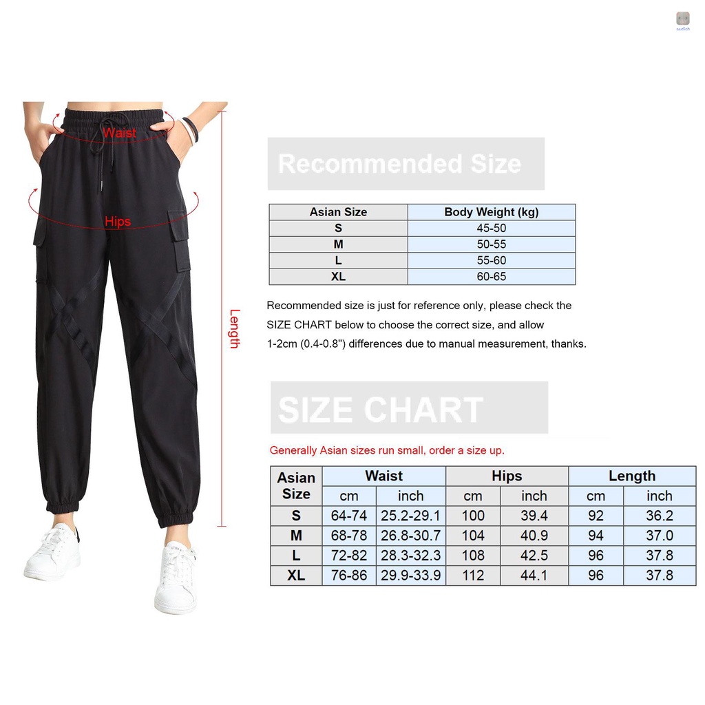 Quần Baggy Thể Thao Co Giãn Nhanh Khô Có Túi Tiện Dụng Cho Nữ