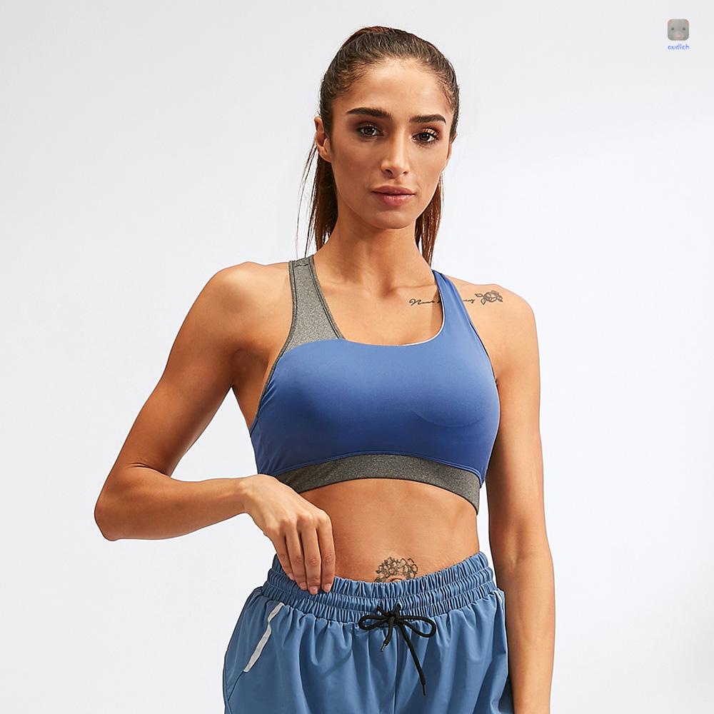 Áo Bra Thể Thao Có Mút Đệm Dây Chéo Lưng Chất Liệu Thấm Hút Khô Thoáng Nhanh Chóng