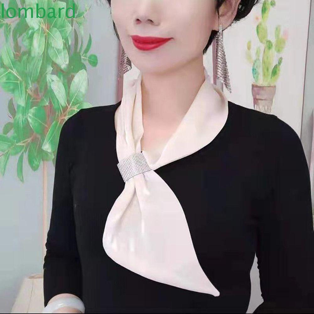 Khăn Quàng Cổ Satin Dài Chống Nắng Màu Trơn Sang Trọng Cho Nữ