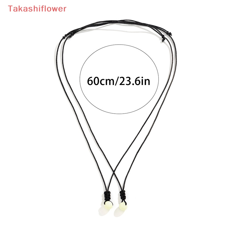 (Takashiflower) Vòng Cổ Choker Dây Đen Hai Lớp Đính Đá Dạ Quang Đơn Giản Có Thể Điều Chỉnh Kích Thước Cho Nữ