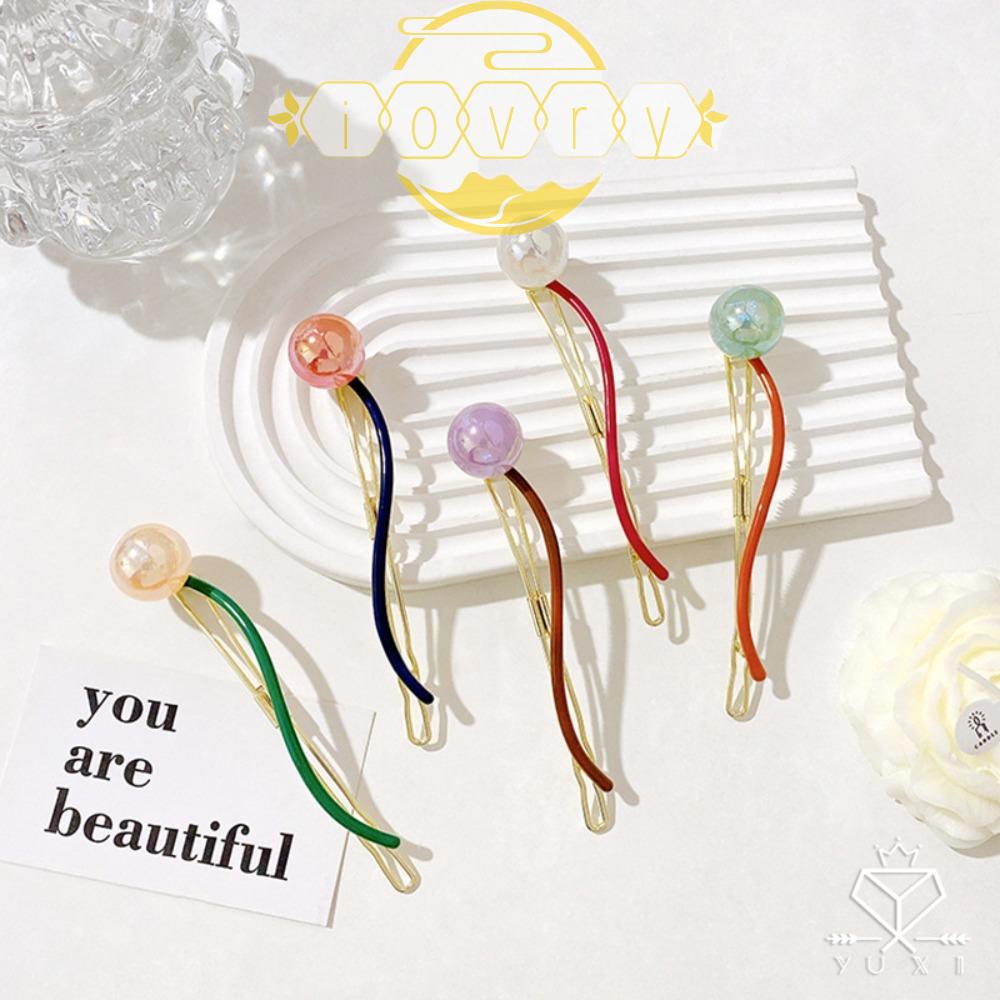 Kẹp Tóc Một Chiều Bằng Hợp Kim Màu Sắc Ngọt Ngào Phong Cách Hàn Quốc Cho Nữ