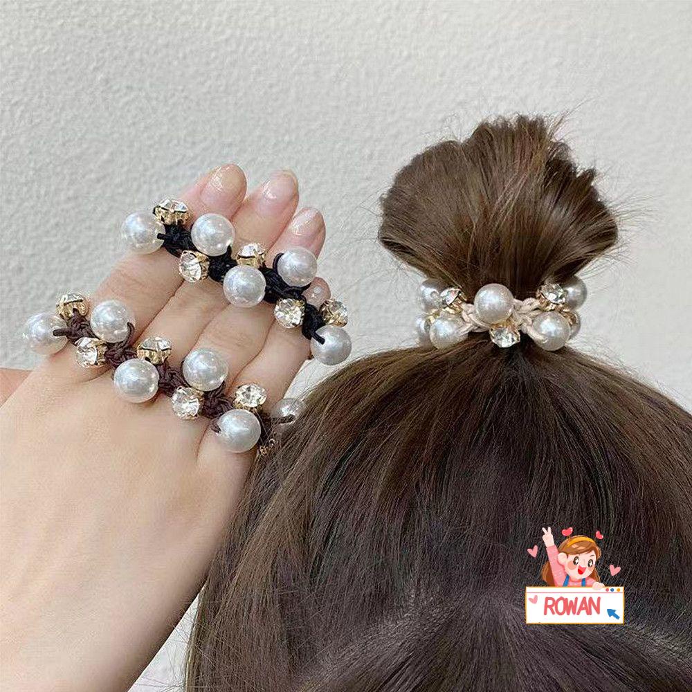 Dây Cột Tóc Đính Hạt Thời Trang Xinh Xắn Cho Nữ|Băng Đô Cao Su Thiết Kế Độc Đáo