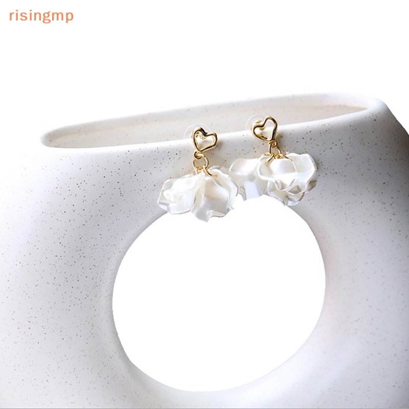 Bông Tai Hình Cánh Hoa Vỏ Sò Bằng Acrylic Phối Kim Loại Phong Cách Hàn Quốc Tinh Tế Thời Trang Cho Nữ