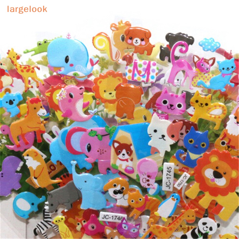 Set 5 Tấm Sticker 3D Hình Động Vật Cho Bé