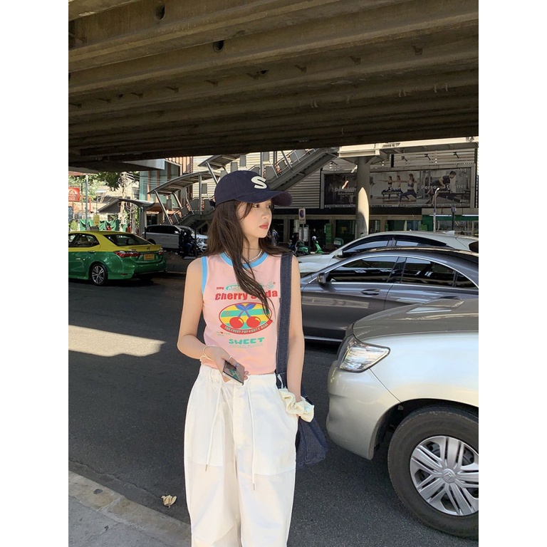 Áo Sát Nách Cổ Tròn Màu Trơn Phong Cách Hàn Quốc Thời Trang Mùa Hè Cho Nữ