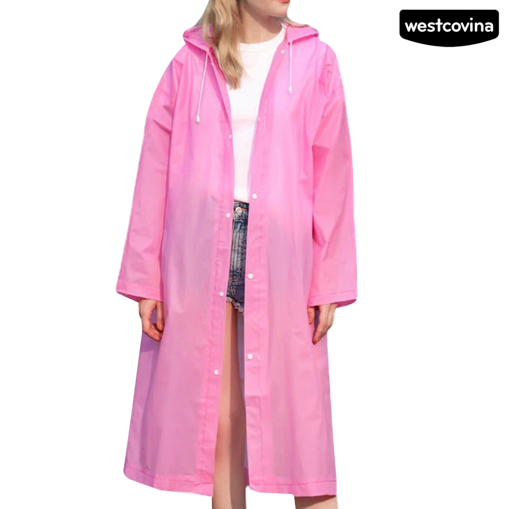 [COD]☁Áo Mưa Dáng Dài Có Mũ Trùm Tiện Lợi Dành Cho Nam Nữ