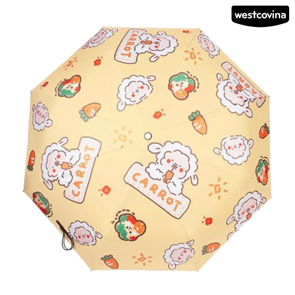 [COD]☁1 Bộ Dù Gấp Ba Khúc Chống Tia UV / Nắng / Mưa Tự Động Mini Bỏ Túi Tiện Dụng