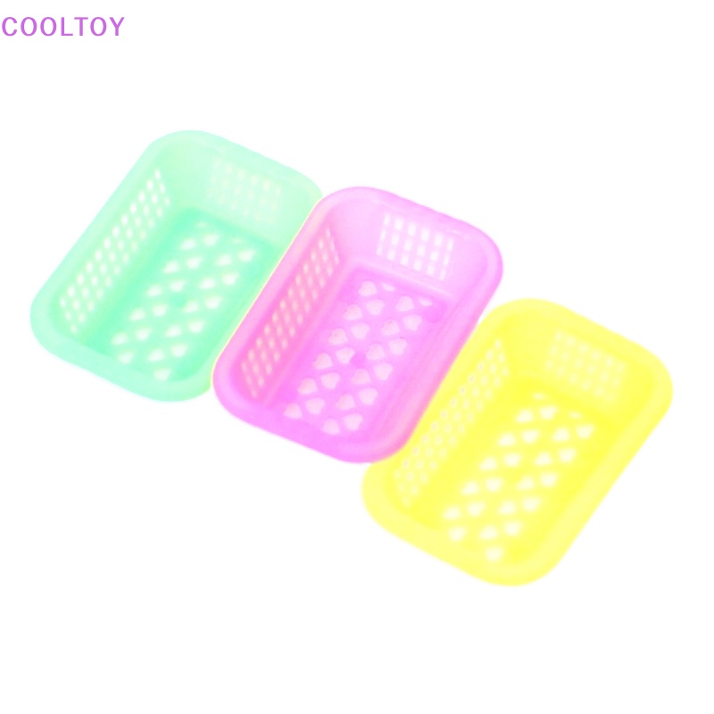 Set 3 Rổ Đựng Trái Cây / Rau Củ Quả Tỉ Lệ 1: 12 Trang Trí Nhà Búp Bê