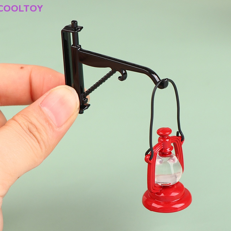 Cooltoy 1 Bộ Đèn Dầu Dầu Trang Trí Nhà Búp Bê 1: 12 Phong Cách Retro Kèm Giá Treo