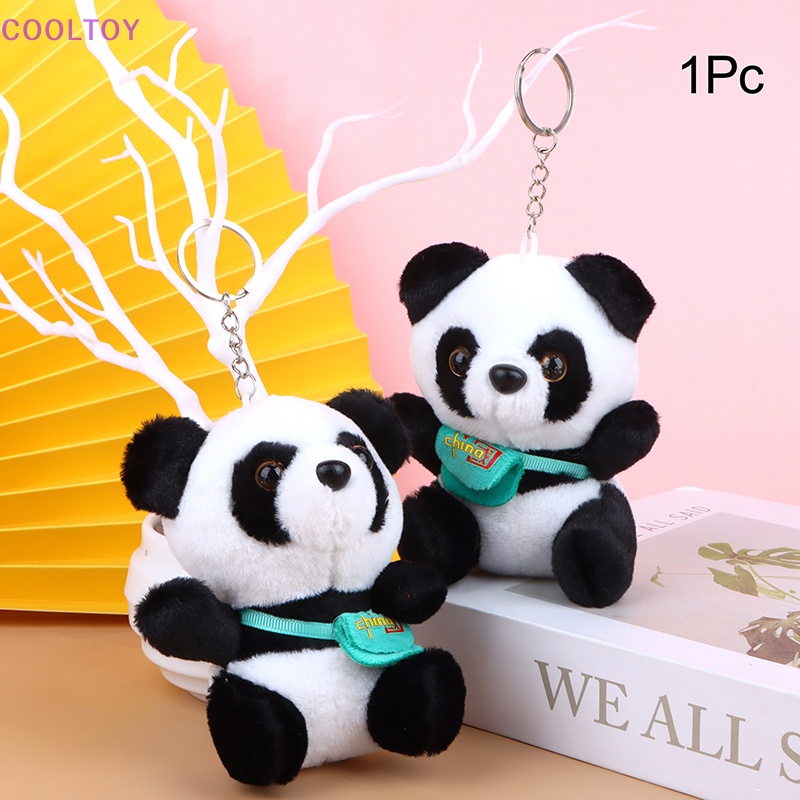 Đồ chơi nhồi bông Hình Gấu Trúc 12CM Mềm Mại Trang Trí Ba Lô / Móc Khóa Đa Ứng Dụng