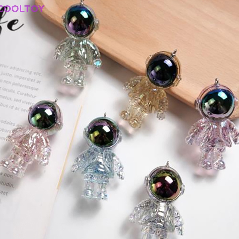 1 Móc Khóa Hình Phi Hành Gia Hoạt Hình Lấp Lánh Nhiều Màu Sắc Dành Cho Nam Và Nữ