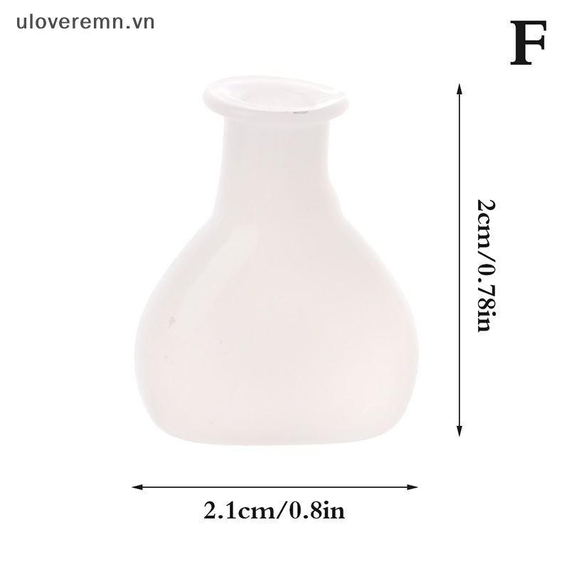 1 Bình Hoa Bằng Thủy Tinh Màu Trắng Tỷ Lệ 1: 12 Dùng Trang Trí Nhà Búp Bê