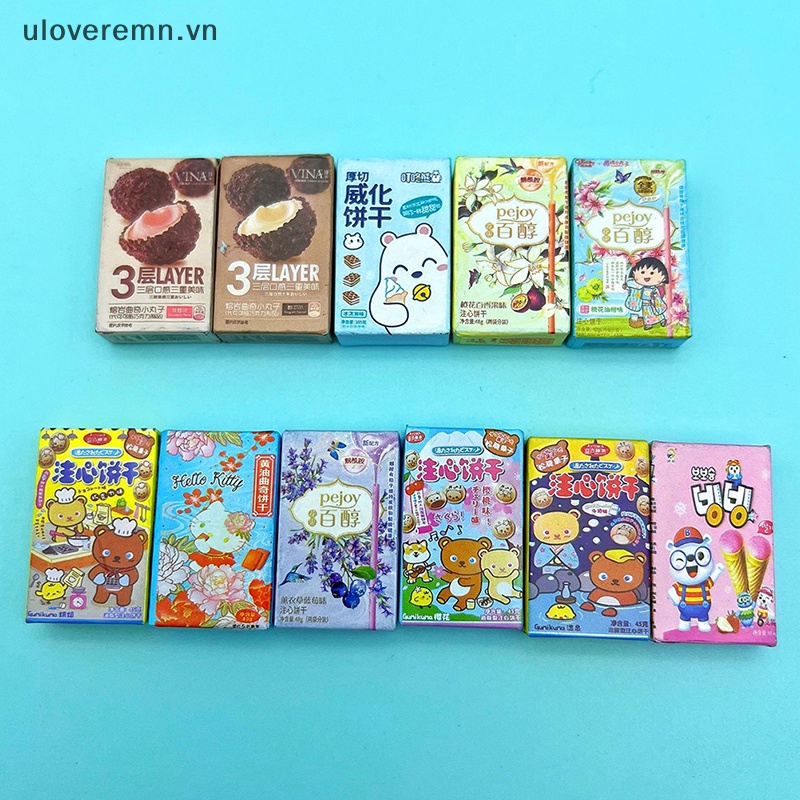 Set 10 Hộp Kem / Thức Ăn Đồ Chơi Búp Bê Cỡ 1 / 12