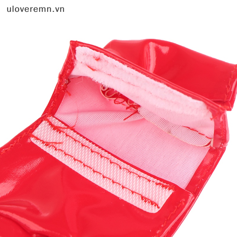 Đầm Búp Bê Da PU Tay Ngắn Xinh Xắn 29cm