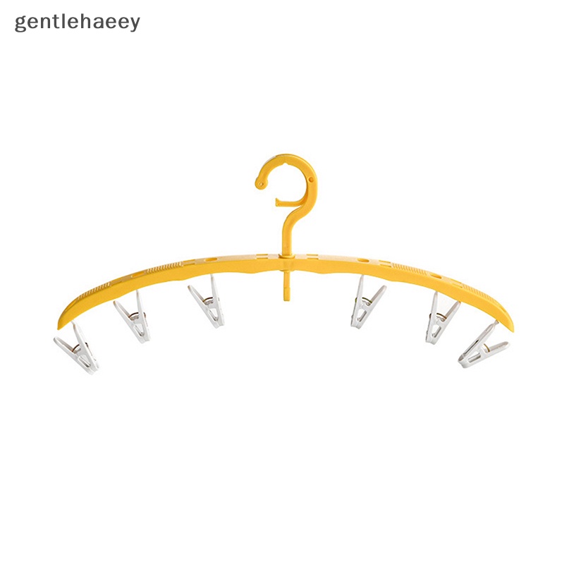 Móc Nhựa 6 Kẹp Phơi Vớ Chống Gió Tiện Dụng