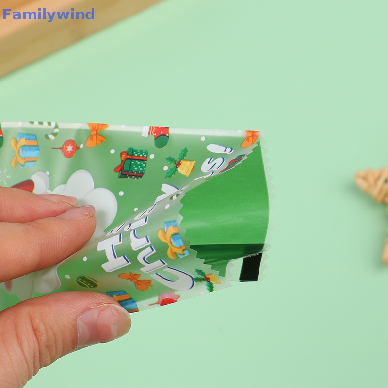 Set 100 Túi Trong Suốt Đựng Bánh Kẹo Họa Tiết Hoạt Hình Giáng Sinh