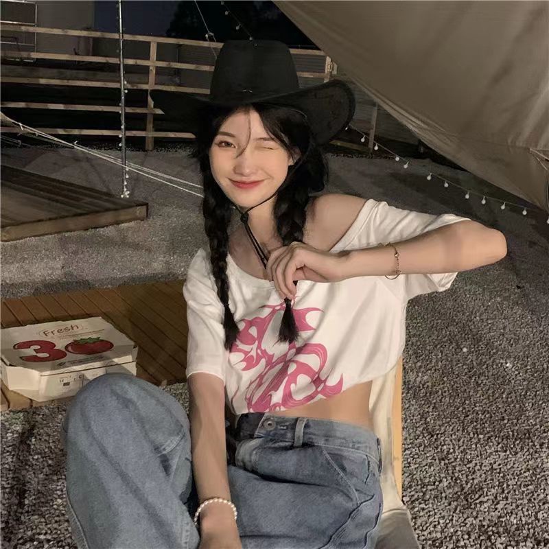 IELGY    Áo Thun Ngắn Tay In Họa Tiết Thời Trang Dành Cho Nữ