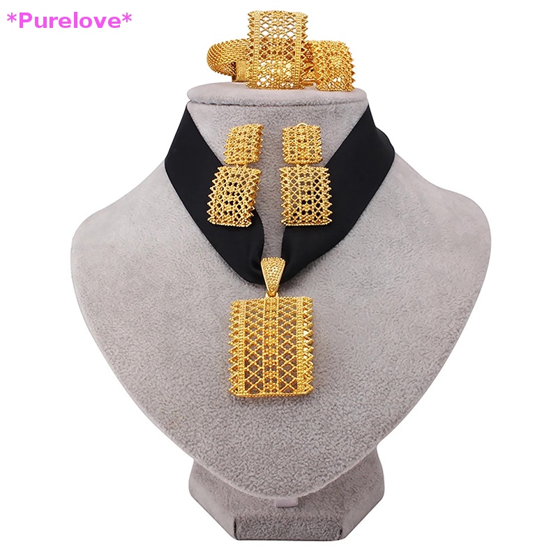 Bộ Trang Sức Mạ Vàng Phong Cách Châu Phi Dành Cho Nữ Mới