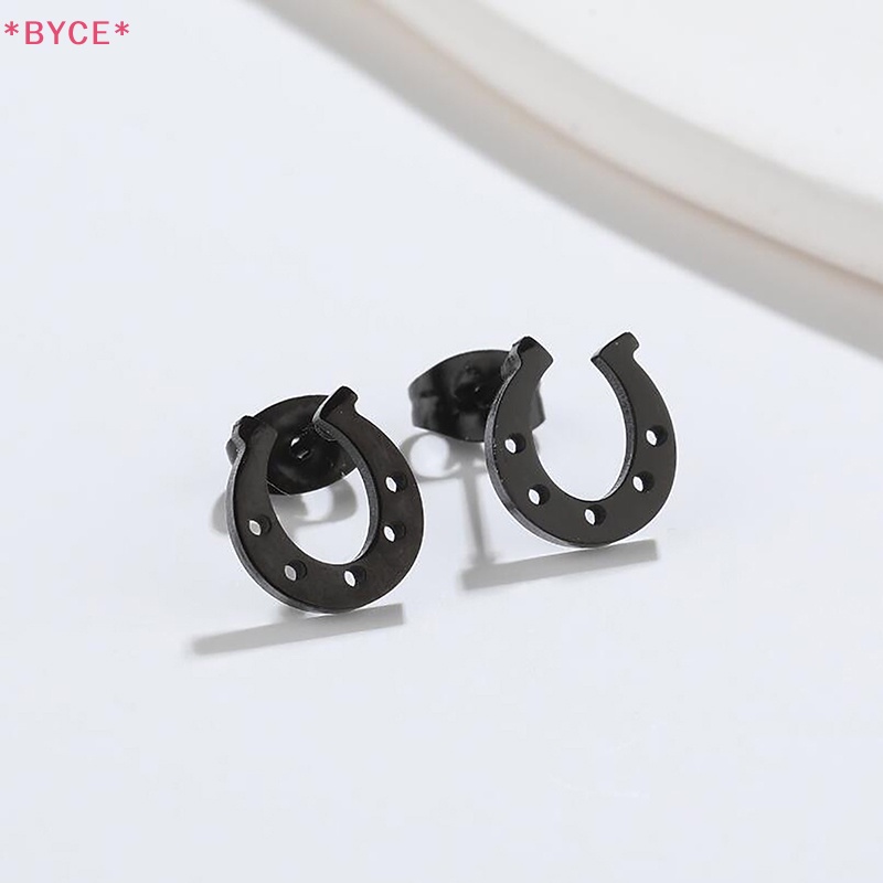 1 Đôi Bông Tai Hình Chữ U Bằng Thép Không Gỉ Thiết Kế Tối Giản Thời Trang Mới