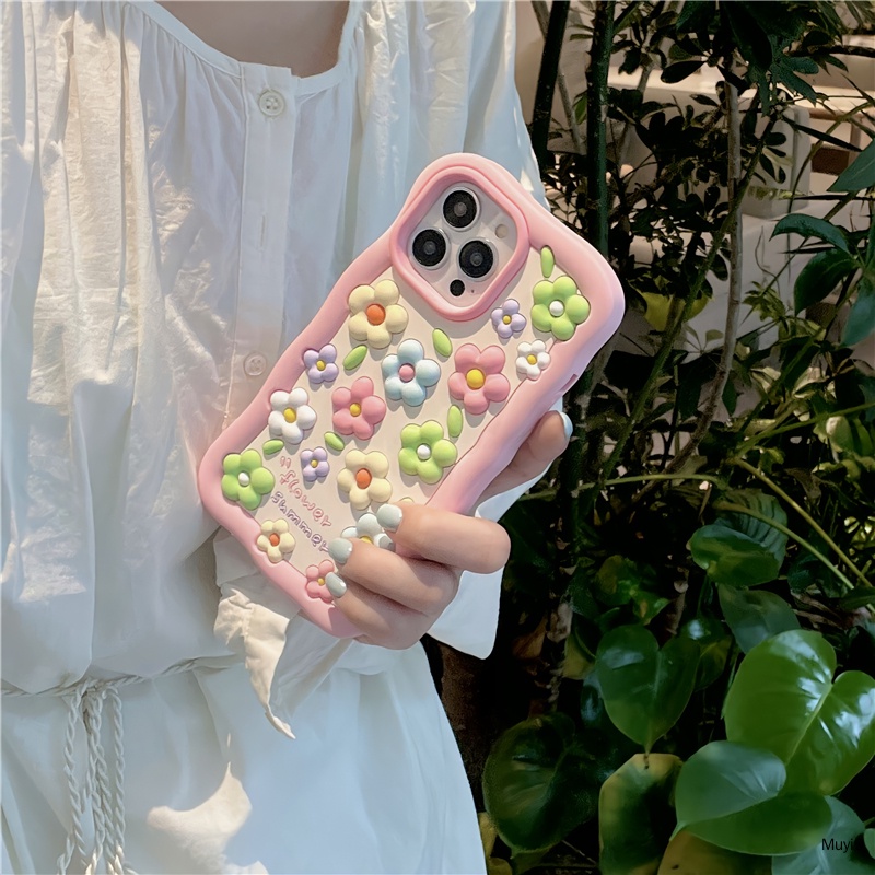 Ốp Điện Thoại Silicon Dẻo Họa Tiết Hoa Nhiều Màu Xinh Xắn Cho IPhone14ProMax 13ProMax IP12 Pro MAX / i11 IPhone14 / 13Pro