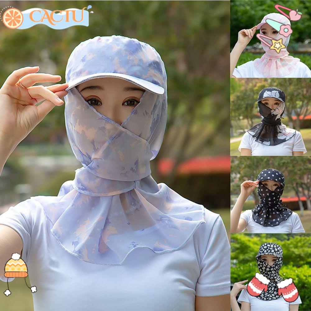 1 Mũ Xô Che Phủ Mặt Vành Rộng Choàng Cổ Khi Đi Xe Đạp Ngoài Trời