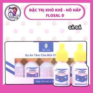 Flosal D 10ml - Gà khò khè, xỗ mũi, viêm phổi, thương hàn, CRD, tiêu chảy