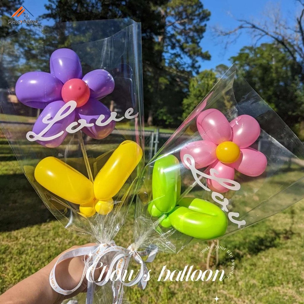 Bó Hoa Bong Bóng Nhiều Màu Dễ Thương Chống Bụi Trang Trí Tiệc DIY