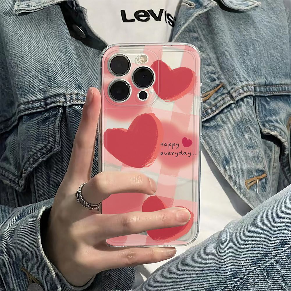 ✅Ốp Điện Thoại Mềm Chống Sốc Hình Trái Tim 13 Phong Cách 78iPhone12 plus 116Inmax iPhone 14pro 7C2G