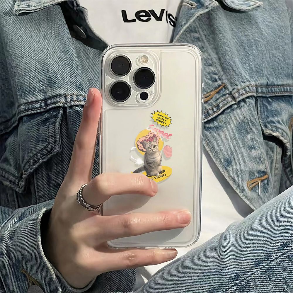 ✅Ốp Điện Thoại Mềm Chống Sốc In Hình Mèo 136In14Proiphone12 7811 max plus Apple J55X