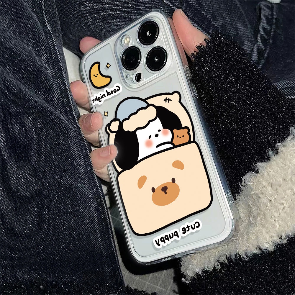✅Ốp Điện Thoại Dẻo Họa Tiết Chú Chó &amp; Sữa Dễ Thương Chống Sốc Cho Iphone plusmax 78 1311 14pro 6Iniphone12 OC1C