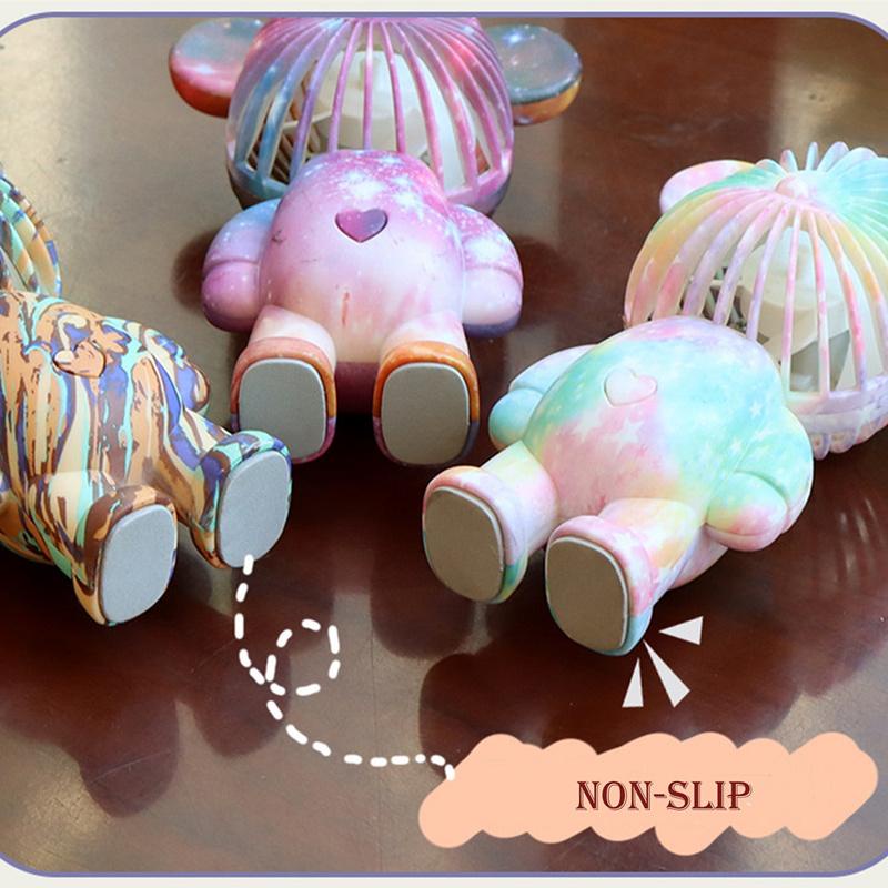 Quạt USB Mini Cầm Tay Hình Gấu Graffiti 24h