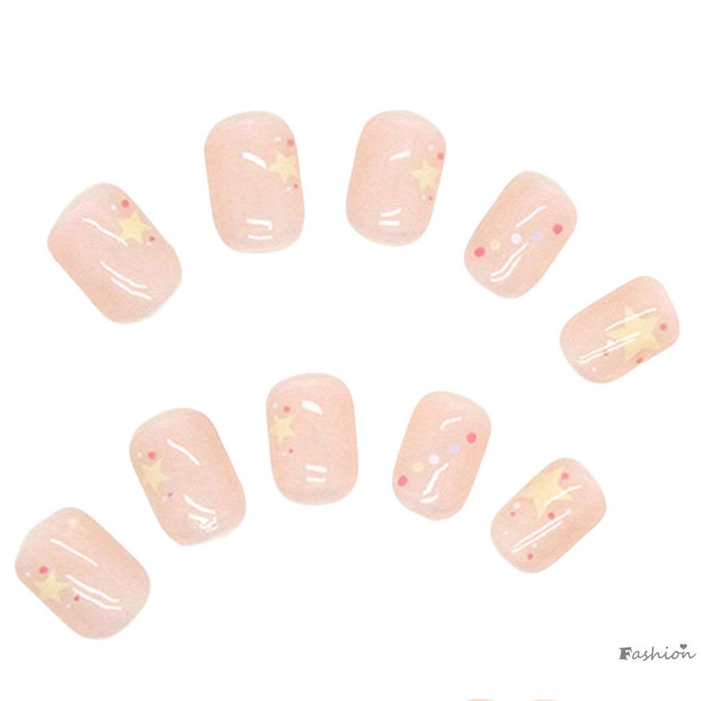 Móng Tay Giả Màu Hồng Trong Mờ Ngọt Ngào Lâu Trôi Cho Nữ