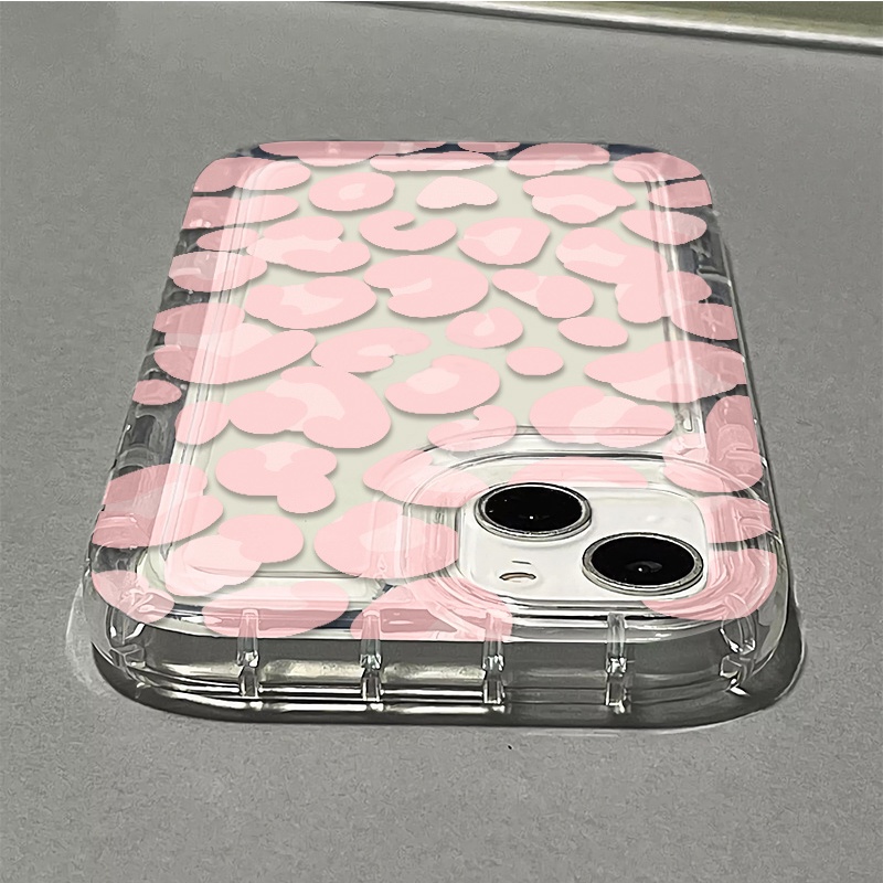 Ốp Điện Thoại Silicon TPU Mềm Trong Suốt Họa Tiết Da Báo Chống Sốc Cho IPhone 14 13 11 12 Pro XS Max X XR 7 + 8 Plus