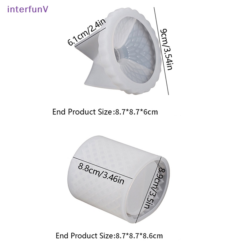 Khuôn Silicone Làm Lọ Nhựa Resin DIY Có Nắp Phong Cách Vintage