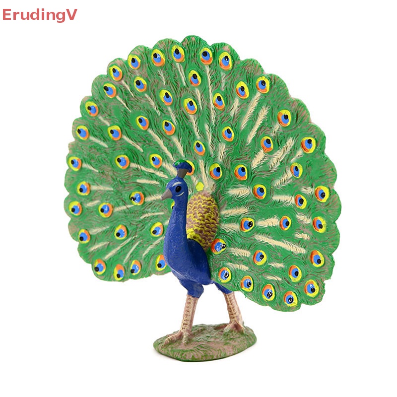 [ErudingV] Mô Hình Tượng Chim Công Nông Trại Sống Động Như Thật [Mới]