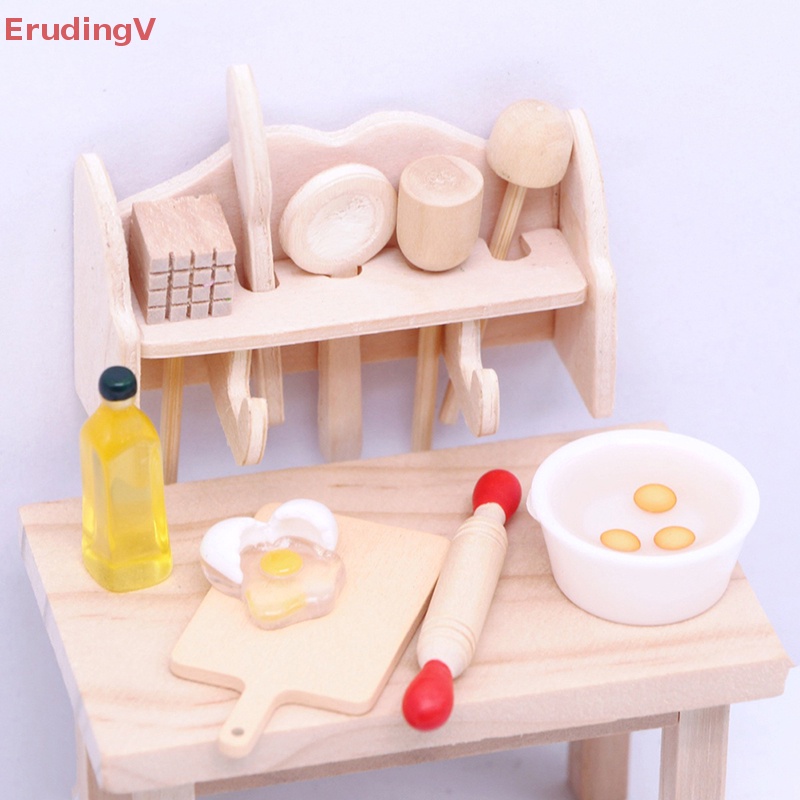 [ErudingV] 1 Bộ Phụ Kiện Nhà Búp Bê Gồm Thìa Và Giá Đựng Đồ Dùng Nhà Bếp Trang Trí Nhà Búp Bê [Mới]