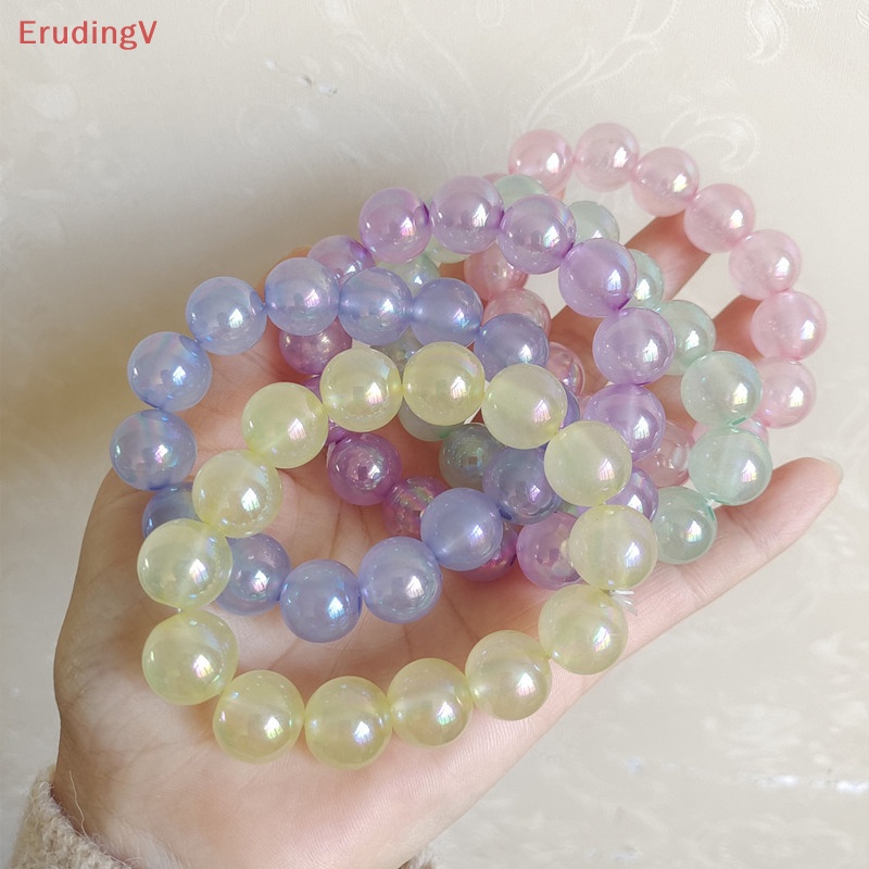 [ErudingV] Vòng Tay Cặp Đôi Hạt Cườm Nhiều Màu Sắc Thủ Công Đầy Màu Sắc Xanh Lam Hồng Làm Quà Tặng